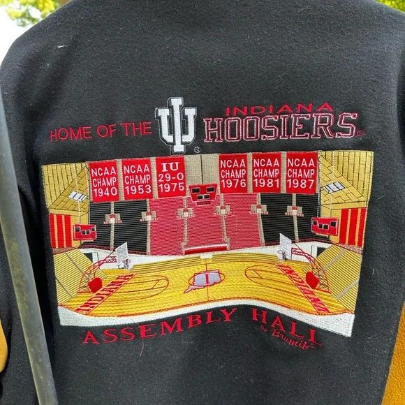Brumik leather jacket indiana hoosiers basketball assembly hall